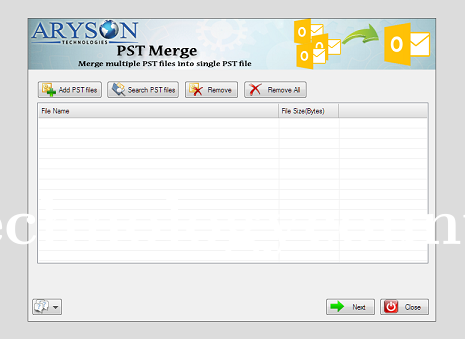 Aryson PST Merge Screenshots